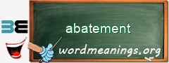 WordMeaning blackboard for abatement